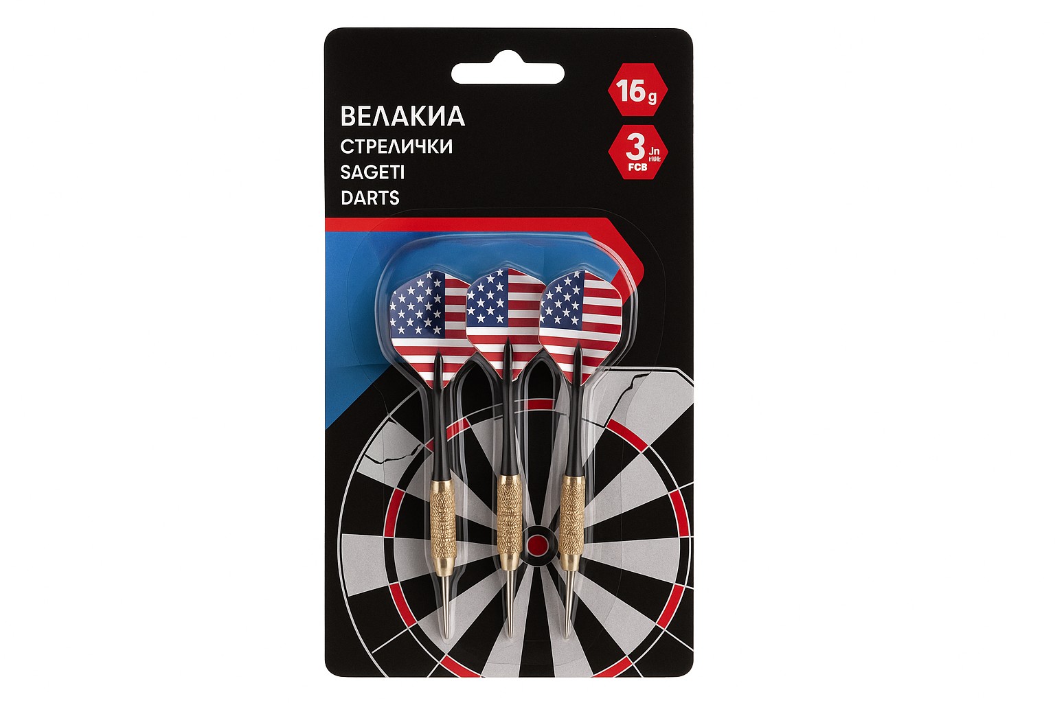 Strelice za Pikado sa Americkom Zastavom 16g
