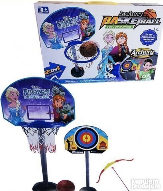 Streljastvo i kosarka za decu Frozen 2u1 set