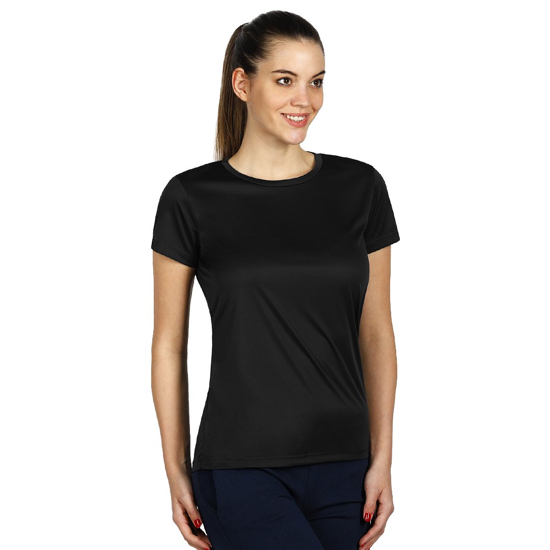 TEE LADY zenska sportska majica kratkih rukava crna