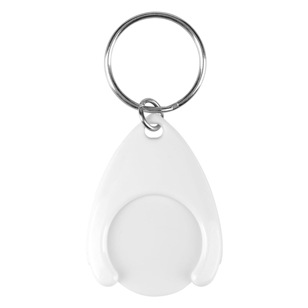 TOKEN plasticni privezak za kljuceve beli