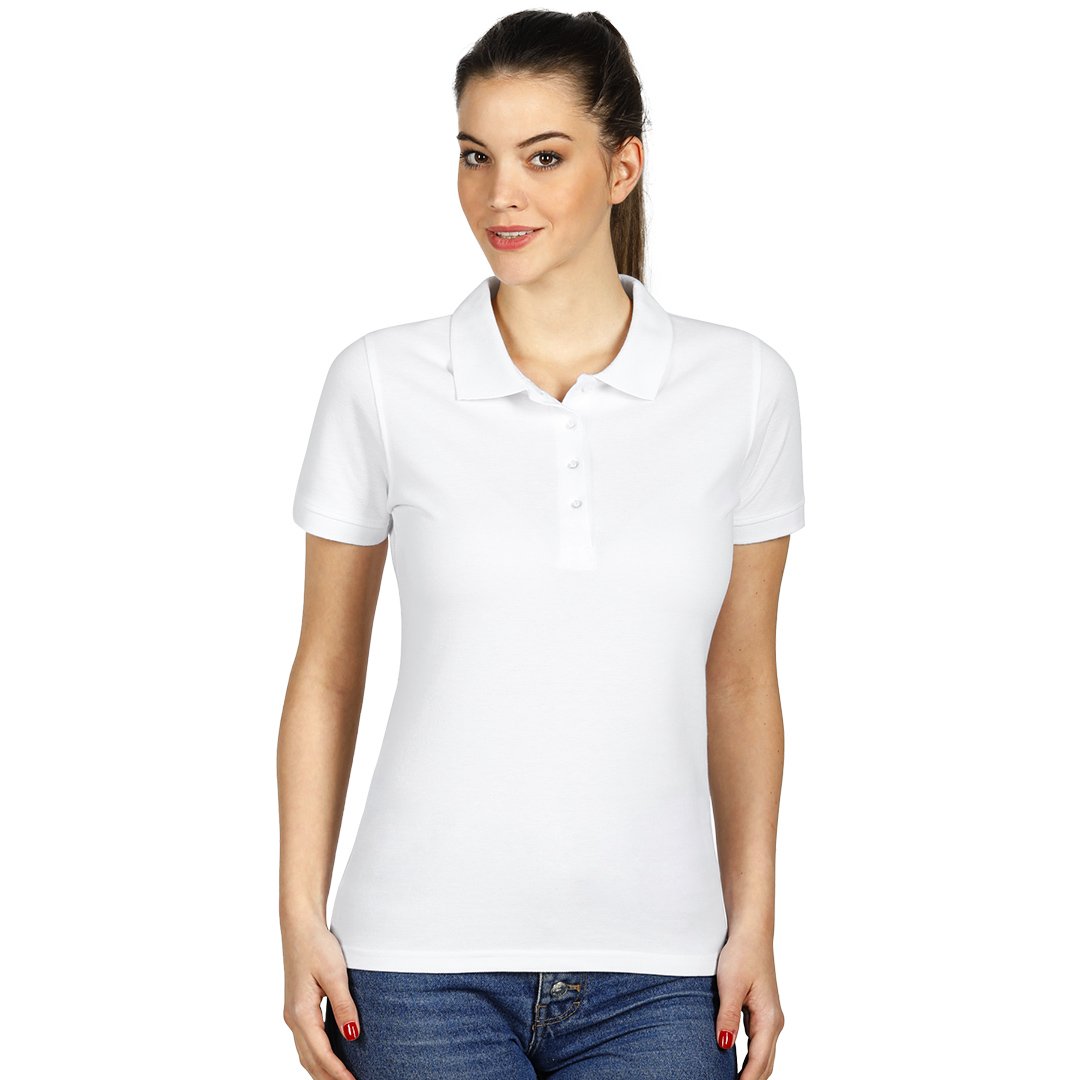 TOP GUN LADY zenska pamucna polo majica bela