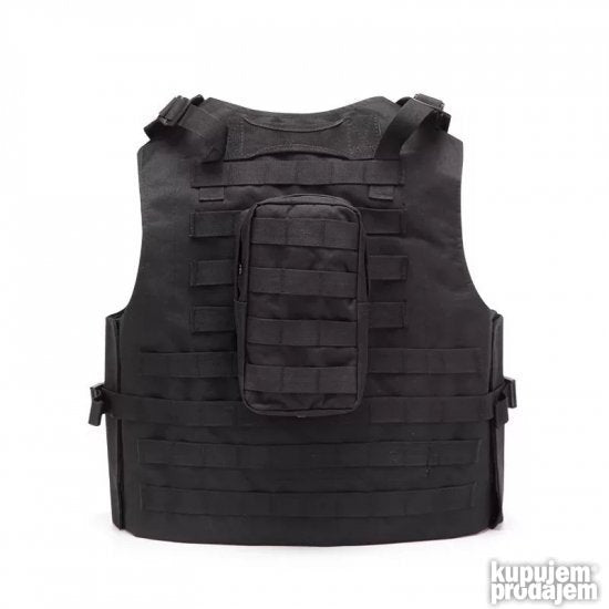 Takticki prsluk za lov airsoft CRNI