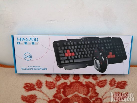 Tastatura Wireless gejmerska HK6700 i mis