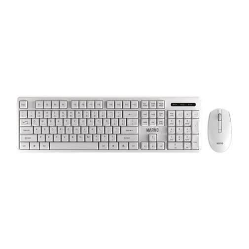 Tastaturai mis marvo ws005 wh wireless combo
