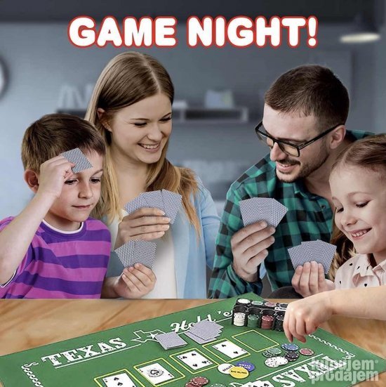 Texas Hold Poker Set u limenoj kutiji