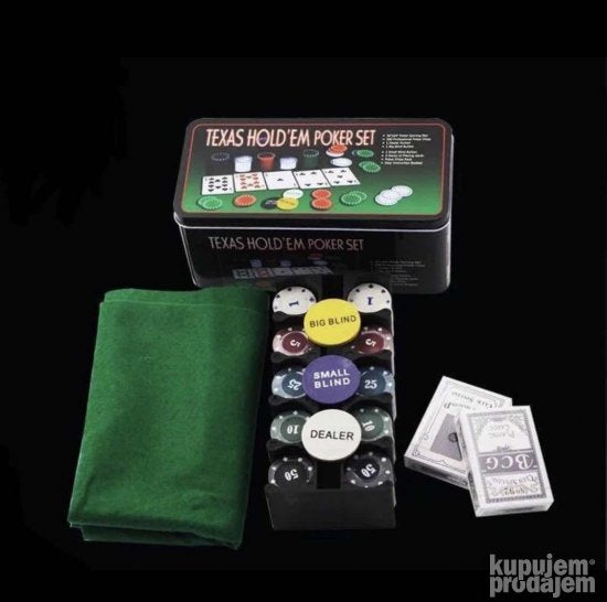 Texas Hold Poker Set u limenoj kutiji