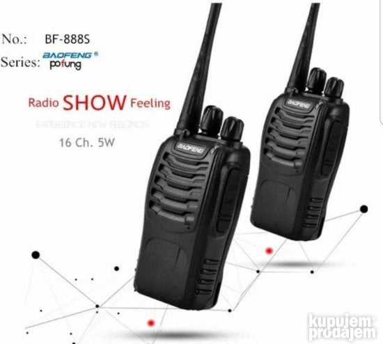 Toki voki Slusalice 2x radio stanica BF 888S
