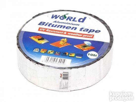 Traka aluminium bitumen 50mm x 1.5mm x 10m