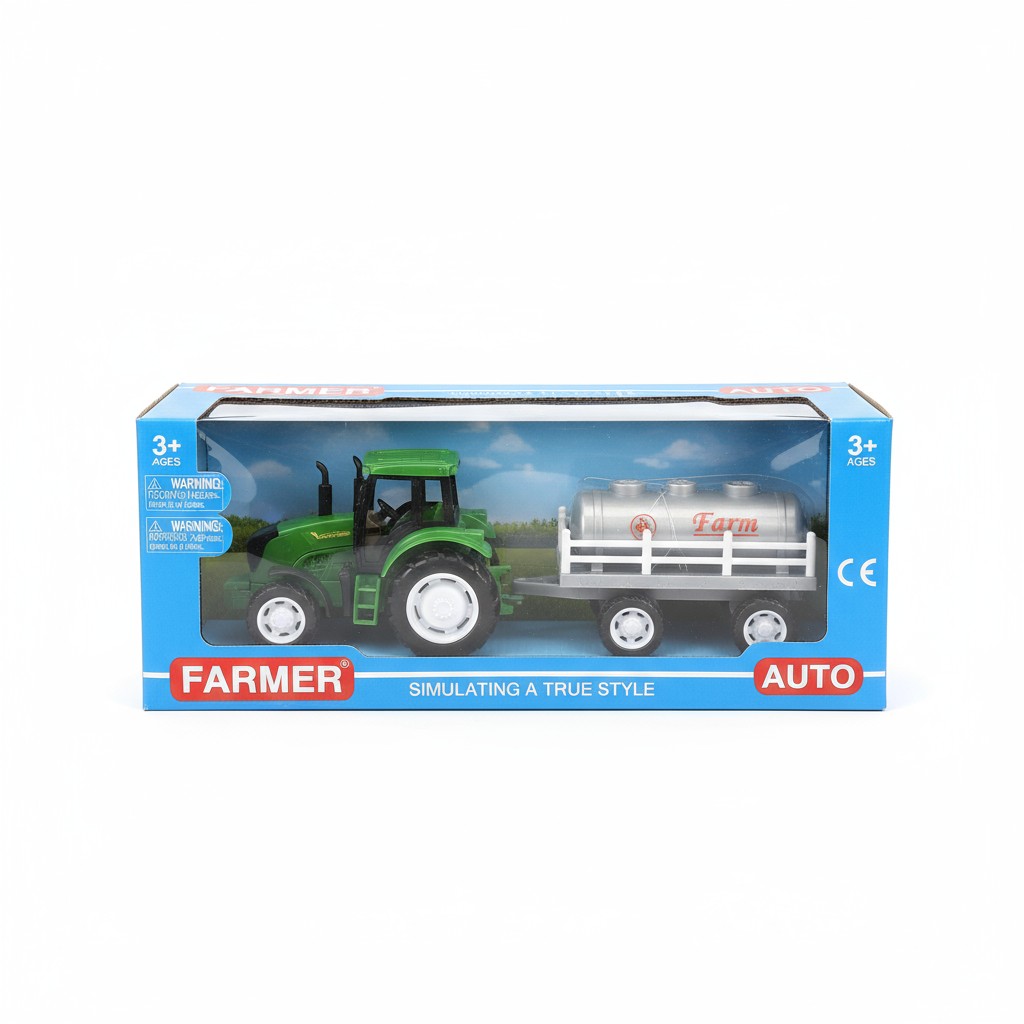 Traktor sa Prikolicama i Farmerskom Opremom