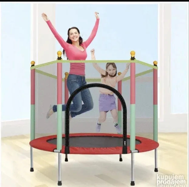 Trambolina za decu 180cm sa zastitnom ogradom