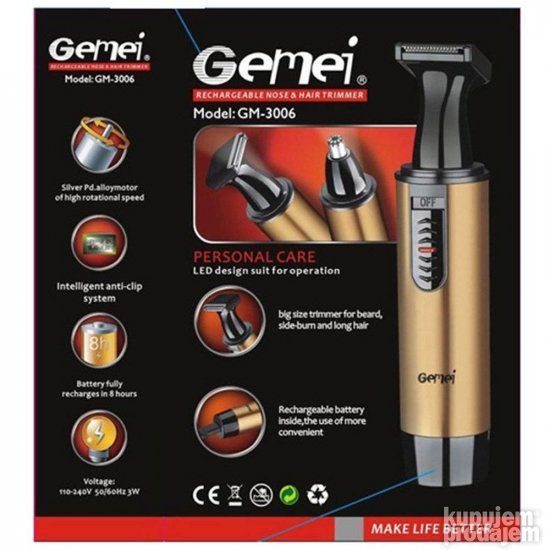 Trimer za sisanje Gemei 3006