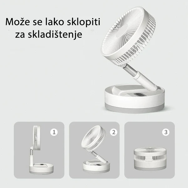USB Punjivi sklopivi elektricni ventilator - Slika 6