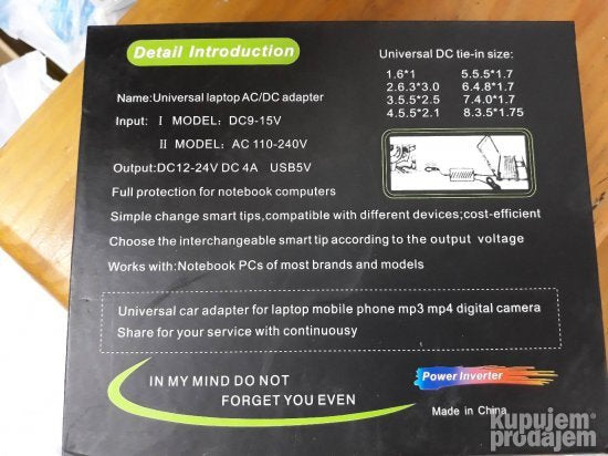 Univerzalni punjac za laptop adapter
