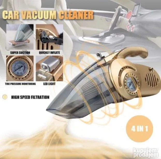 Usisivac za auto Kompresor Led lampa 4 in 1