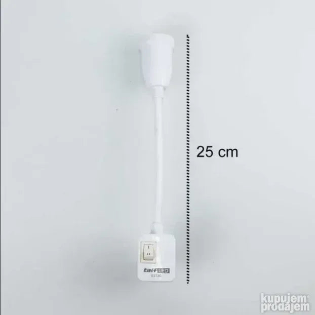 Uticnica sa prekidacem i grlom E27 25cm duzine