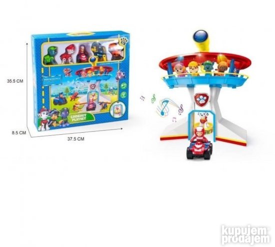 Velika Paw Patrol osmatracnica Set sadrzi 4 kuce i Rajdera