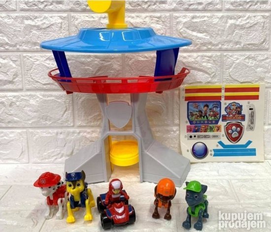 Velika Paw Patrol osmatracnica Set sadrzi 4 kuce i Rajdera
