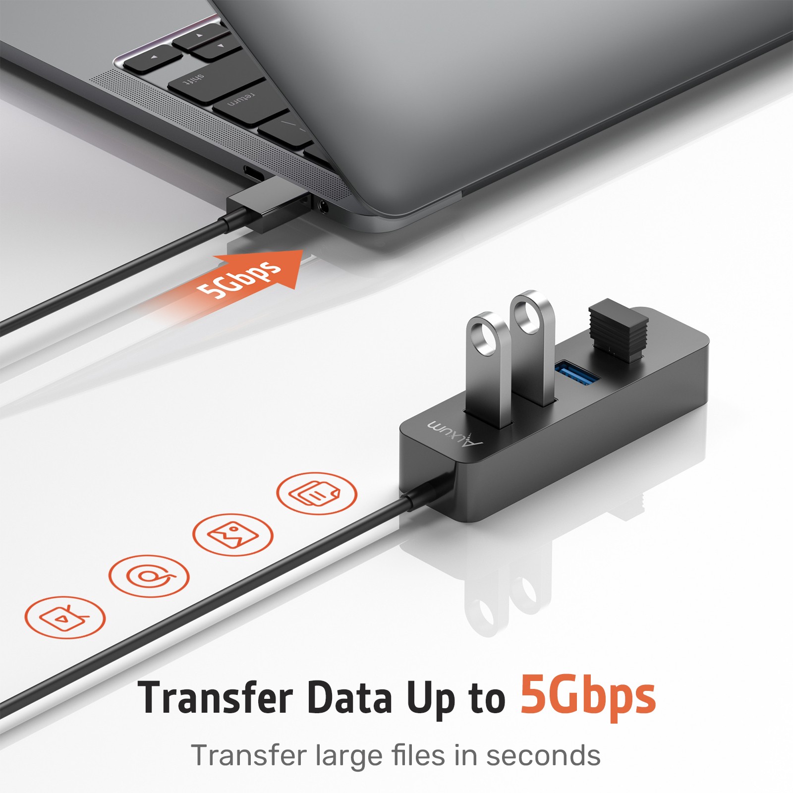 Velika brzina sa 4 porta 2.0 USB HUB i LED - Slika 4