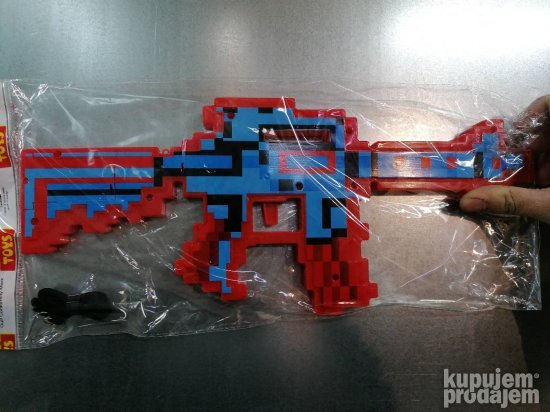 Velika mincraft puska od 39 cm muzicka