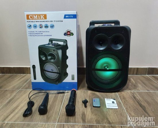 Veliki bluethooth zvucnik CMiK MK 17U mikrofon - Slika 3