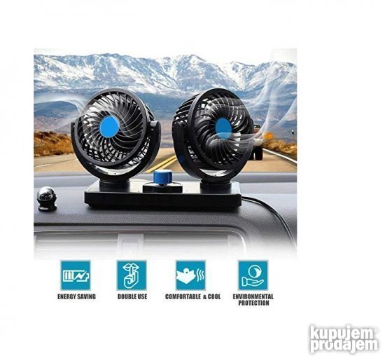 Ventilator za hladjenje u autu 12V ventilator hladnjak - Slika 6