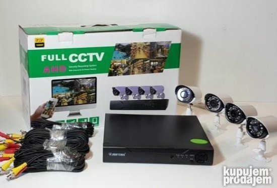 Video nadzor 4 kamere CCTV AHD HD FULLHD zicni video nadzor