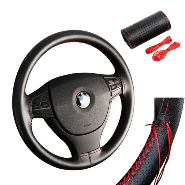 Visokokvalitetna kozna navlaka za volan za automobil
