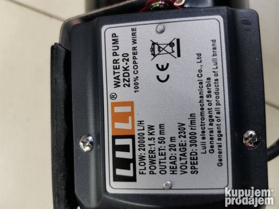Vodena pumpa LULI 2ZDK 20 1500W pump pumpa za vodu NOVO - Slika 11