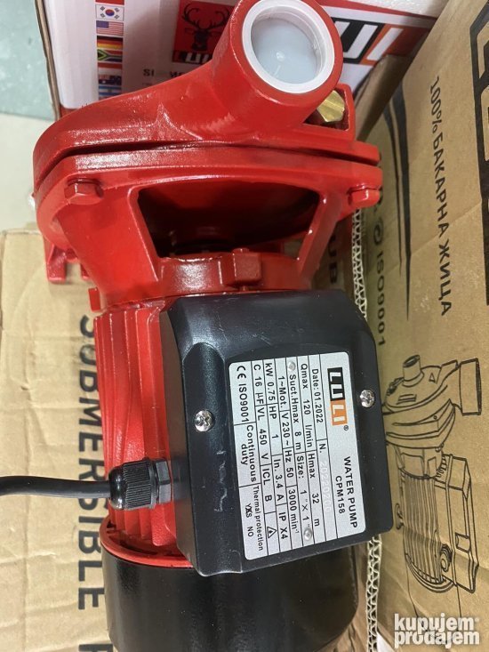 Vodena pumpa gidro pumpa elektricna LULI CPM158 750W - Slika 4