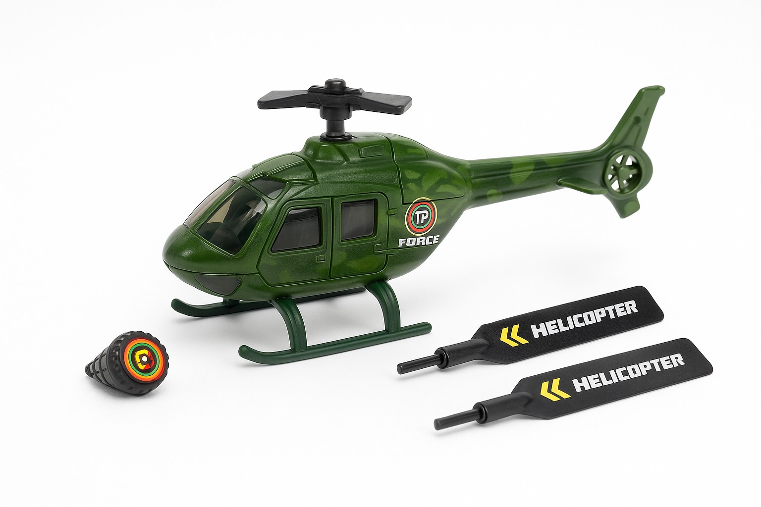 Vojni Helikopter na isapljivanje Igracka Zeleni Kamuflazan Helikopter