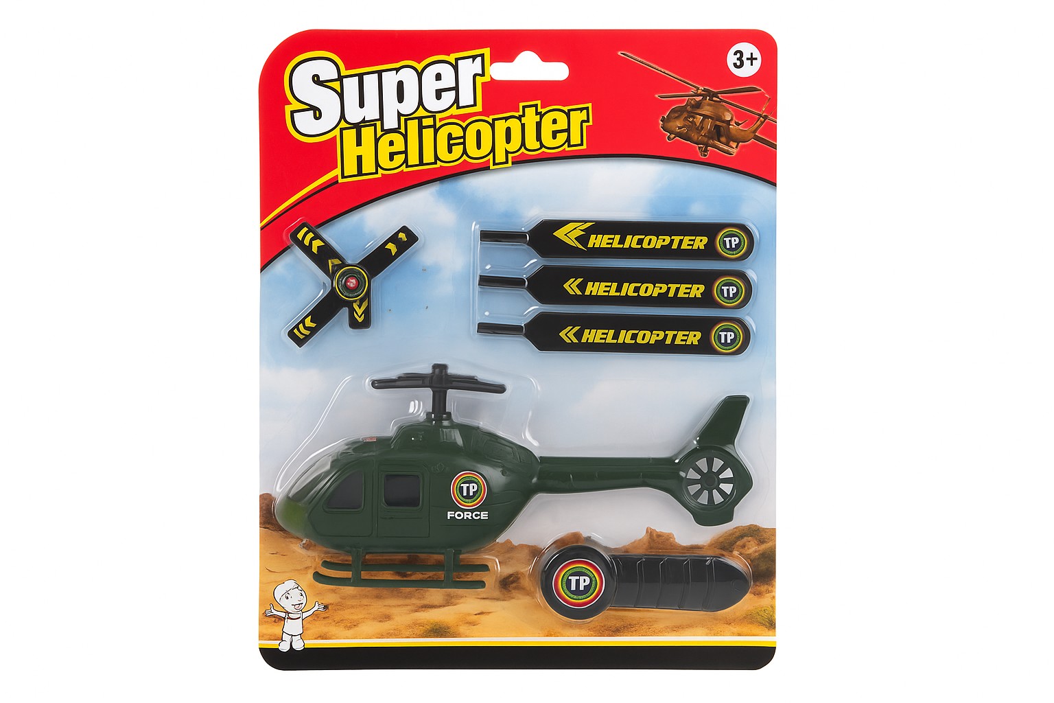Vojni Helikopter na isapljivanje Igracka Zeleni Kamuflazan Helikopter - Slika 3