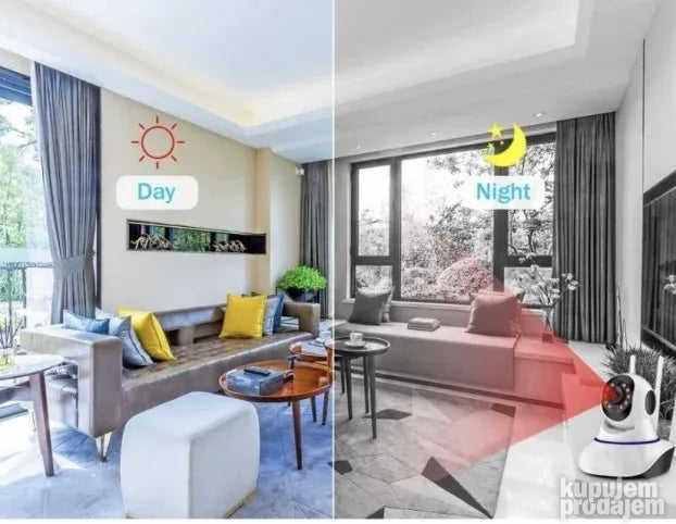 WiFi IP bezicna Kamera 3 Antene 360 rotacija HD rezoluija - Slika 3