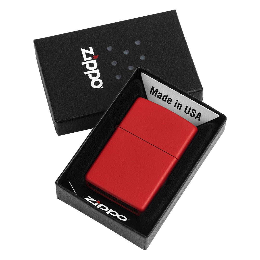 ZIPPO 233 metalni upaljac u poklon kutiji crveni