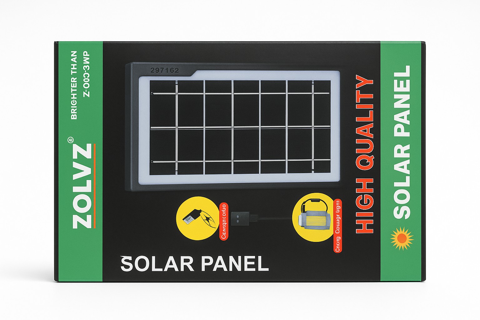 ZOLVZ Solarni Panel ZO 035WP Visokokvalitetni Panel sa Punjenjem Mobilnih i LED Svetlom