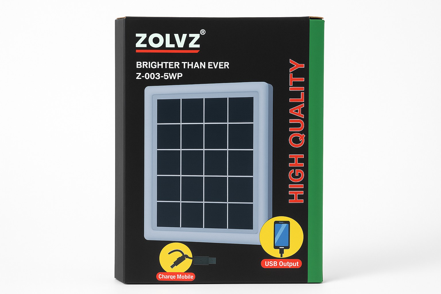 ZOLVZ Solarni Panel ZO 035WP Visokokvalitetni Panel sa Punjenjem Mobilnih i LED Svetlom