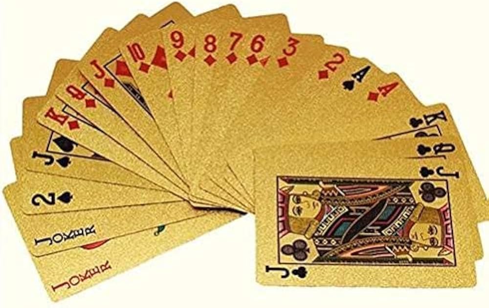 Zlatne plasticne karte za igranje pokera