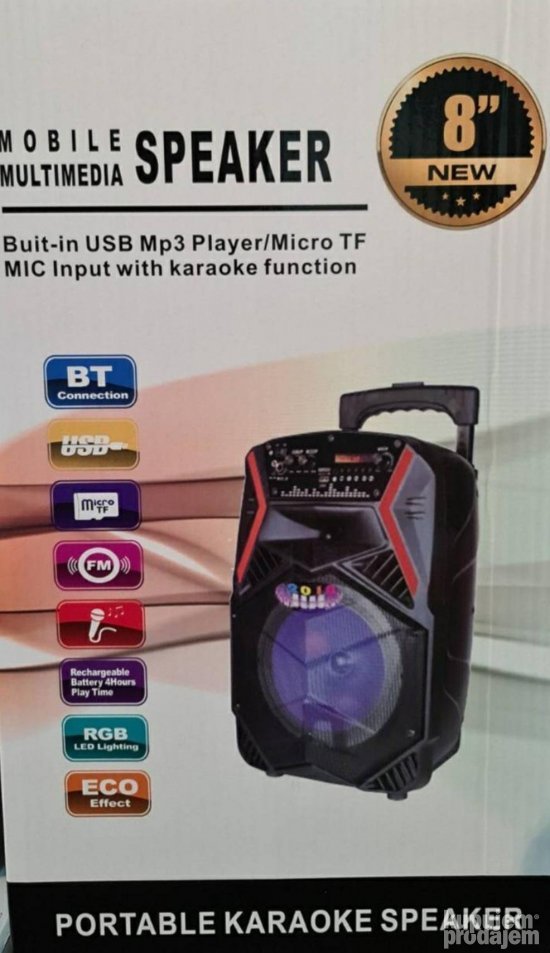 Zvucnik Blutut karaoke sa bezicnim mikrofonom