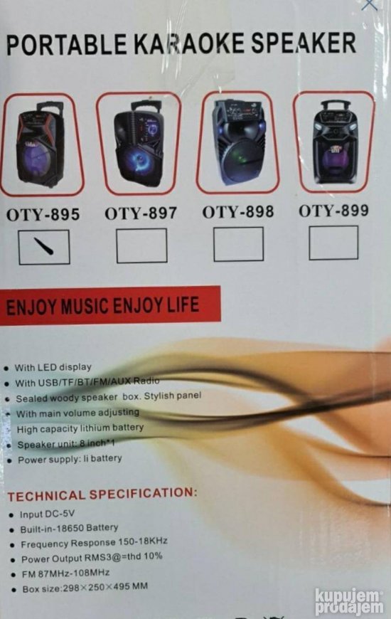 Zvucnik Blutut karaoke sa bezicnim mikrofonom