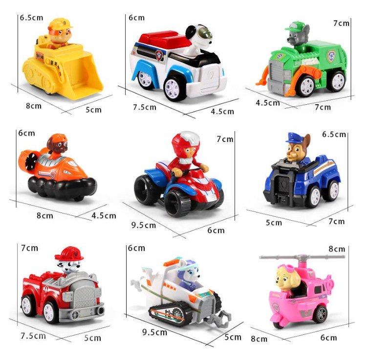 patrolne sape autici set od 9 autica patrolne sape autici set od 9 autica