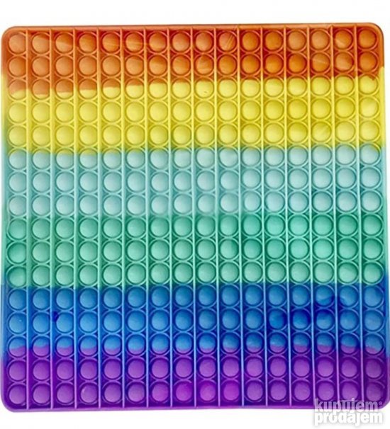 veliki bubble pop it od 30 cm sareni