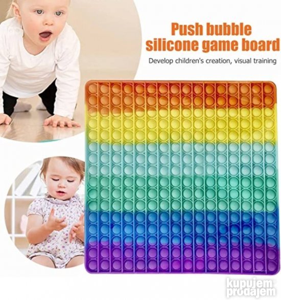 veliki bubble pop it od 30 cm sareni - Slika 4