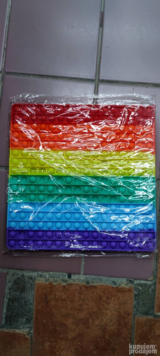 veliki bubble pop it od 30 cm sareni - Slika 9