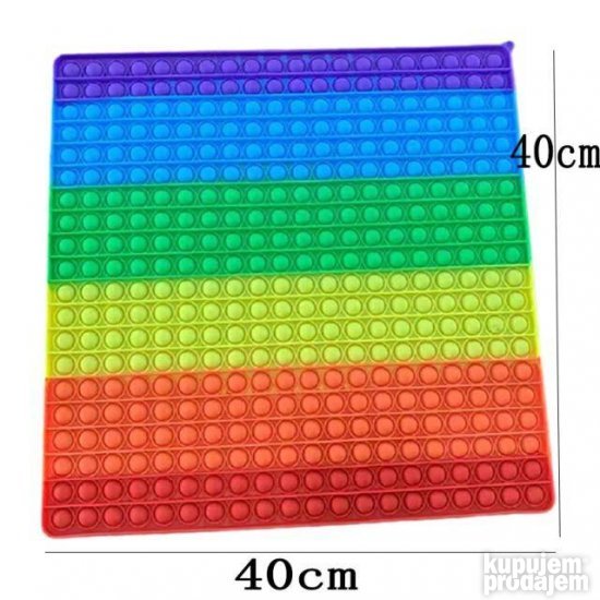 veliki bubble pop it od 40 cm sareni